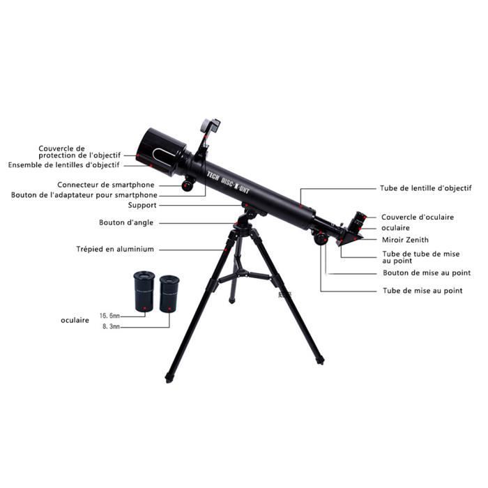 Telescope astronomique enfant adulte monoculaire professionnel 30070 +  Support de téléphone portable 30070 15X-150X - Cdiscount Appareil Photo
