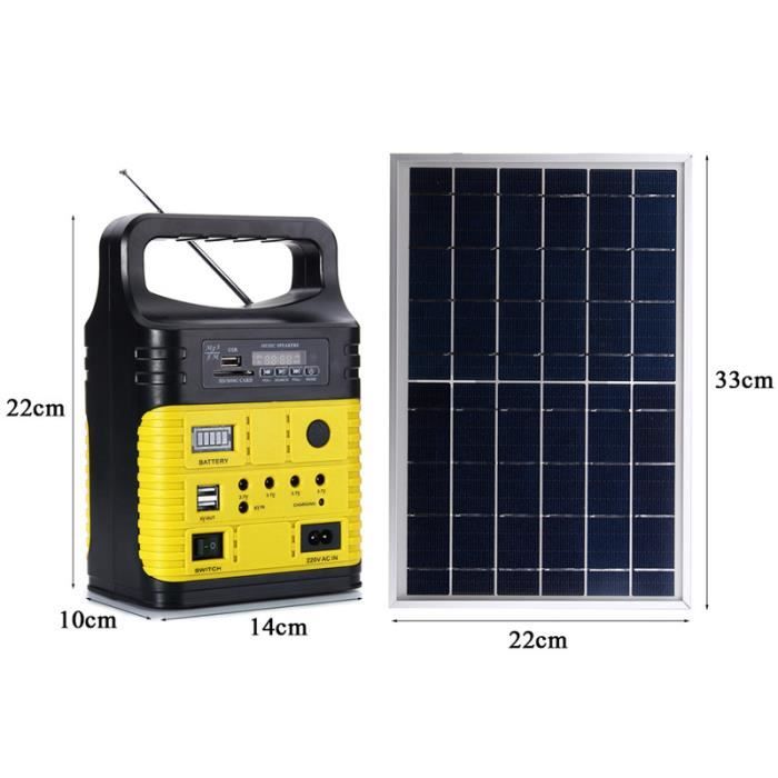 Kit Solaire D'urgence Avec 3 Ampoules LED Et Ports USB - 3W, Pour Jardin, Camping, Panne De Courant
