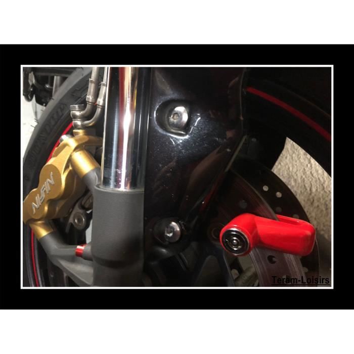 Antivol verrouillage à disque moto vélo roue de sécurité frein à disque  serrure étanche cadenas cyclisme Rotor frein à disque serrure de roue avec  deux clés 