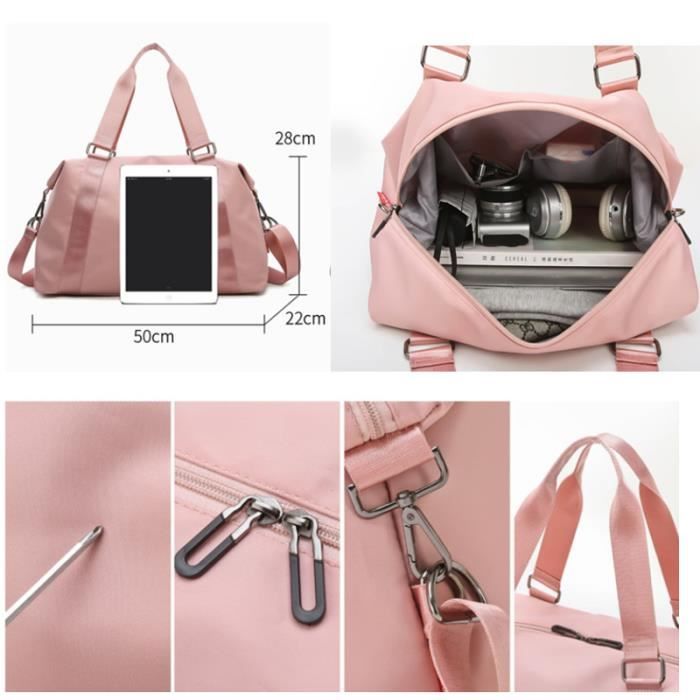 Sac Fourre-tout Femme à Pois Avec Nœud - Nylon, 40x12x29 Cm, Sac Bandoulière Travail Et Voyage