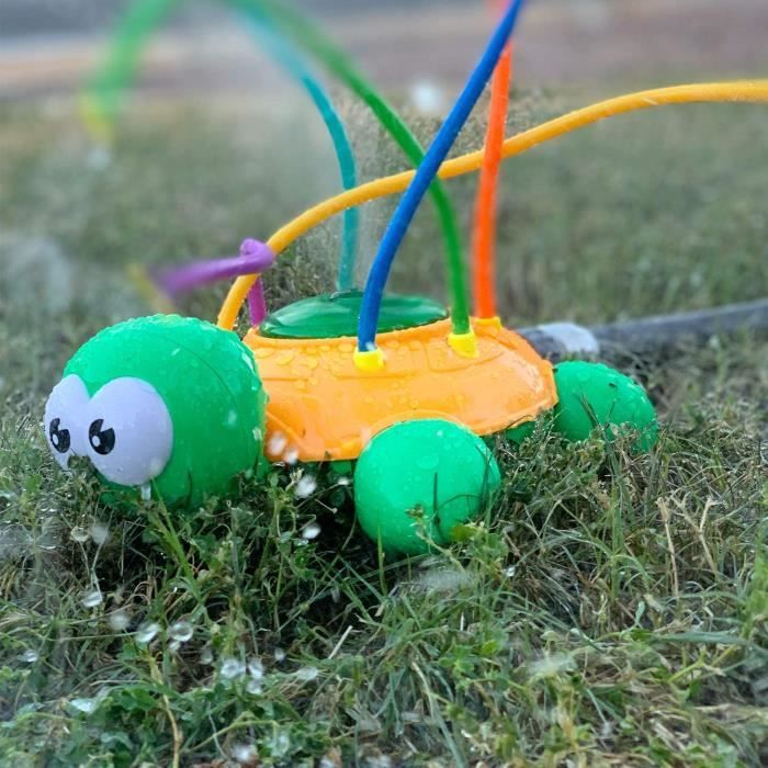 Auney Arroseur Tortue à Eau Et Bulles – Jouet Aquatique Extérieur – Tourne Et Pulvérise – Bulles De Savon Incluses – Dès 3 Ans – Idéal Jardin