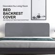 Housse Tete de lit tête de lit de Couvre Protection Décoration de Chambre adaptée à la Plupart des têtes de lit gris foncé 1.5x0.8M-2