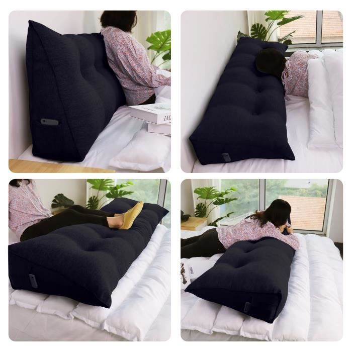 Coussin de lit confortable et doux, appui-dos à grande cale, coussin de  soutien pour la lecture, le canapé, la chaise longue