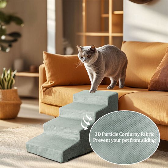 Escalier Pour Chien/Chat - Marches En Bois Antidérapantes Pour Accéder Au Lit Ou Canapé