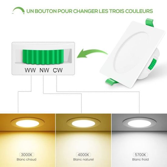 ALUSSO 6 Stück LED Einbaustrahler 12V(Nicht Dimmbar),3000K 4000K 6000K LED Spot 12V,4W 270LM Einbauspots 55-58mm IP44 für Wohnmobil Spiegelschrank Wohnwagen Van Kleiderschrank,Weiß