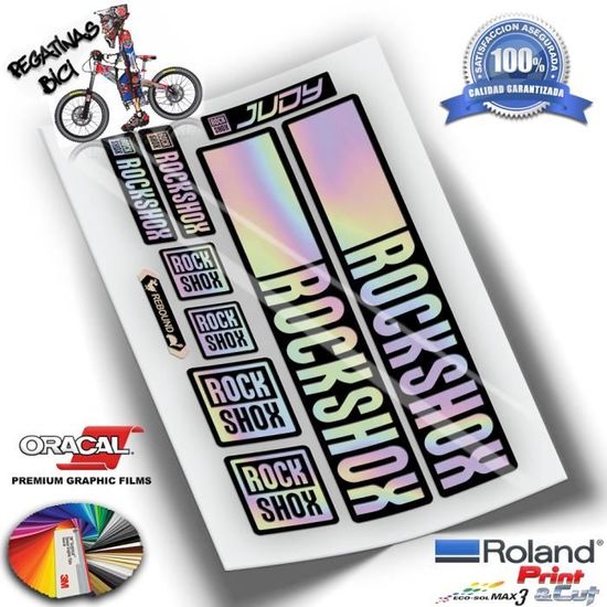 Autocollants Personnalisés Pour Fourche RockShox JUDY 2021-2024 | Stickers Vinyle Haute Qualité, Résistants