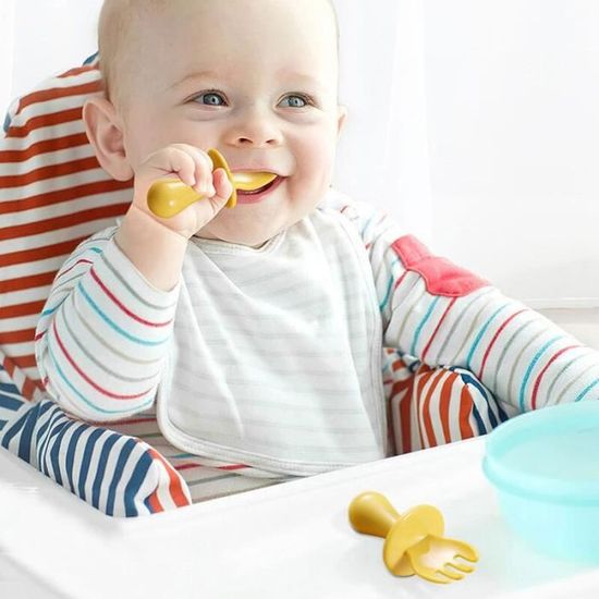 COUVERTS BEBE,Macaron Green Set--Mini fourchette cuillère en Silicone de  qualité alimentaire pour bébé, ensemble'ustensiles de coule - Cdiscount  Puériculture & Eveil bébé