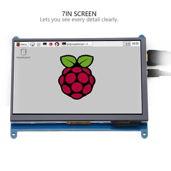 Écran tactile IPS plein écran 7 pouces pour moniteur d'affichage HDMI HD  Raspberry Pi 1024 * 600 - Cdiscount Informatique