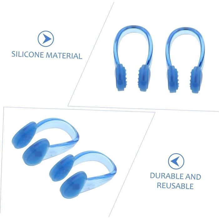 Lot De 10 Pince-nez De Natation - Anti-eau Pour Nage & Plongée - Bleu - Matière EVA Confortable