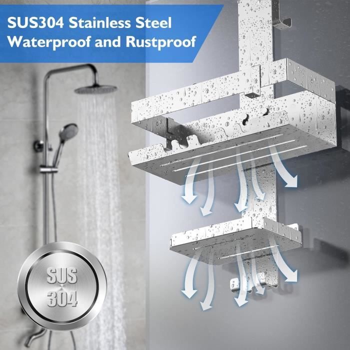 RUIHANDA Étagère De Douche à Suspendre – Étagère De Douche Sans