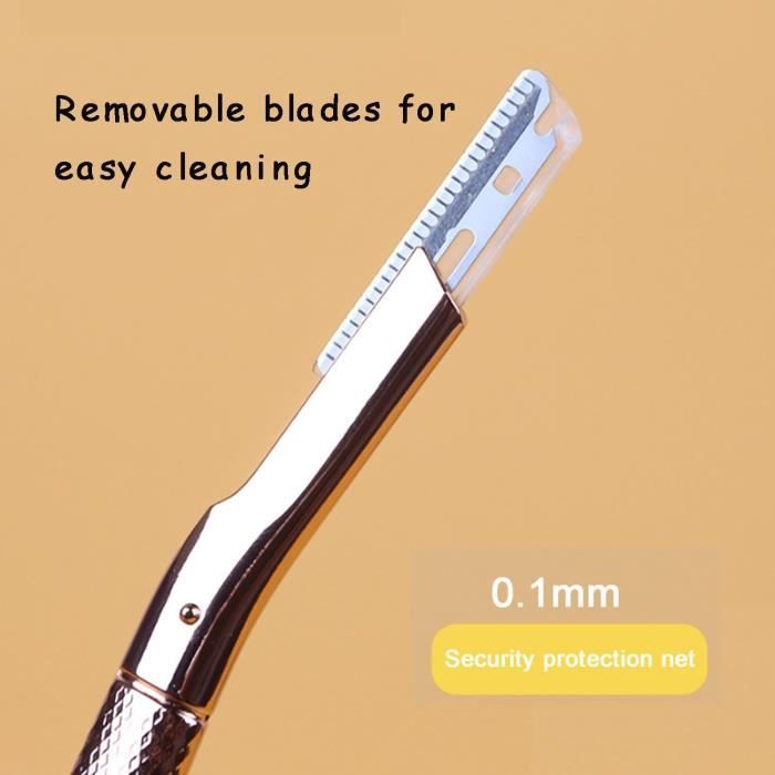 Kit 3 Rasoirs Jetables Pour Sourcils Et Barbe - Marque Eleganza, Poignée Plastique