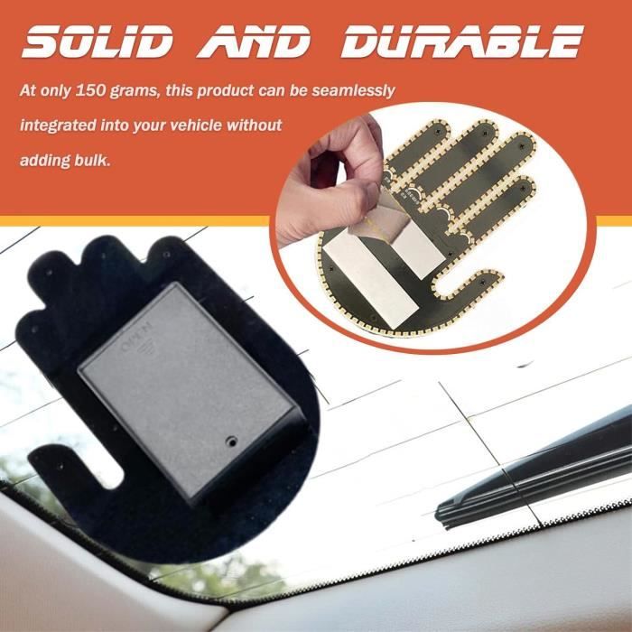 Lumière Doigt Voiture Avec Télécommande - Gadget LED Amusant Pour Conducteurs