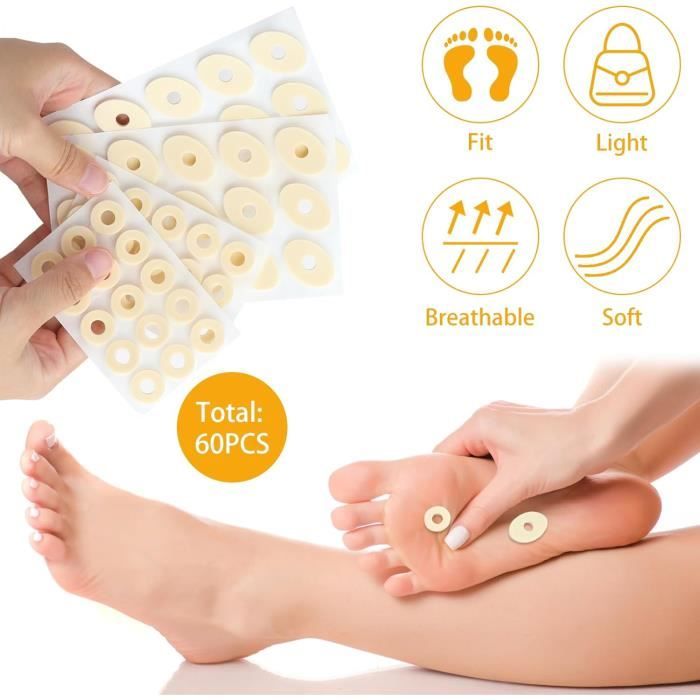 90 Pansements Cors Pieds - 6 Feuilles - Protection Orteils - Pour Corns Et Verrues Plantaires