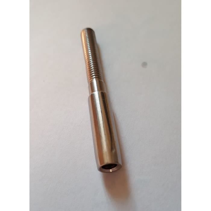 Embout à Sertir Manuel Pour Câble 4 Mm - Terminaison Filetée Droite M5 Inox 304 (A2), Neuf