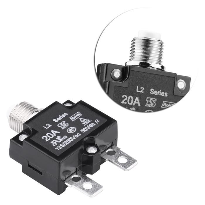 Lot De 2 Disjoncteurs 10A Protection Surcharge - Pour Compresseur Air, Voltage 125V/250V