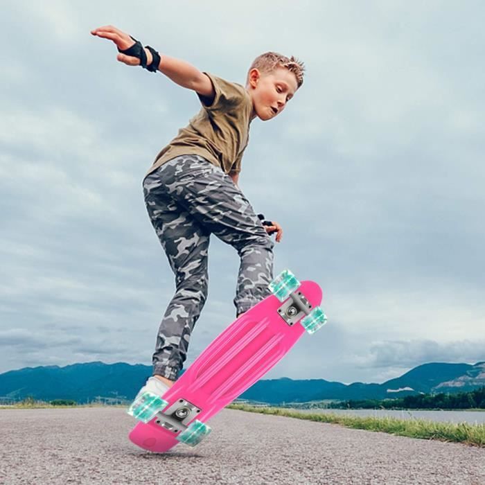 Costway skateboard skate retro cruiser planche à roulettes adulte