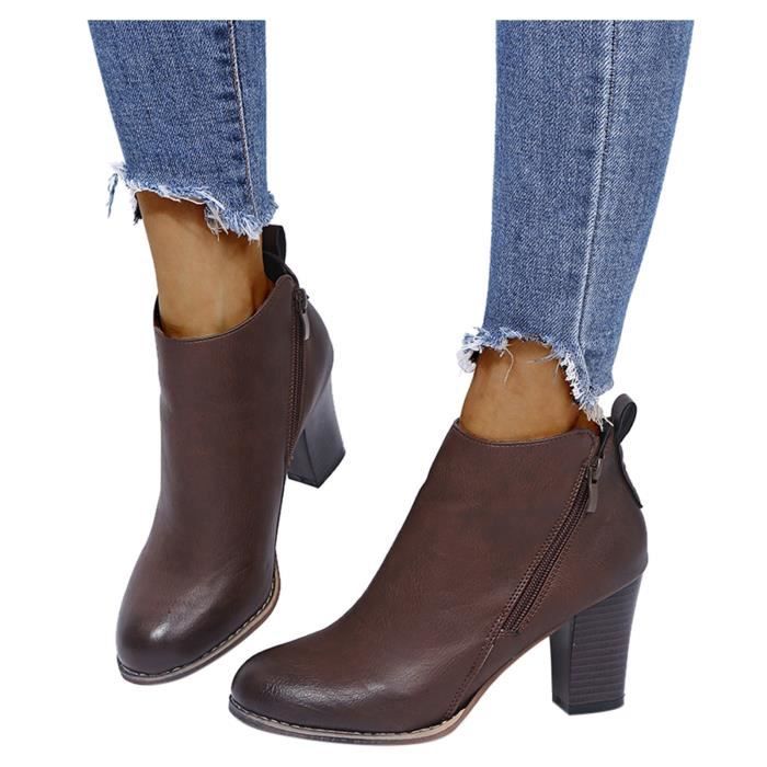Bottines courtes talon on sale