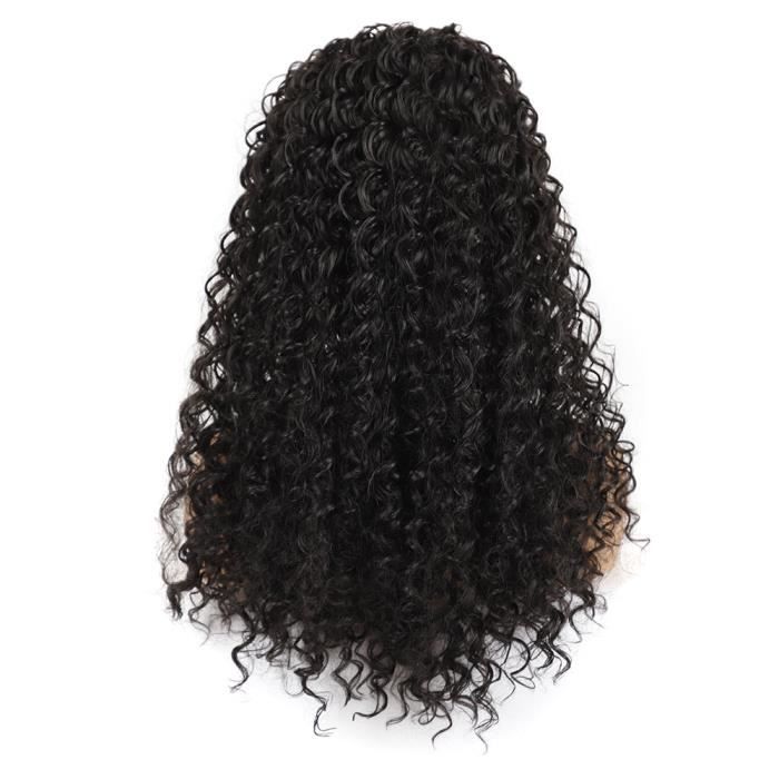 Perruque Synthétique Noire Longue Et Bouclée Avec Bandeau - Bonnet Moyen - Neuf Sans étiquettes
