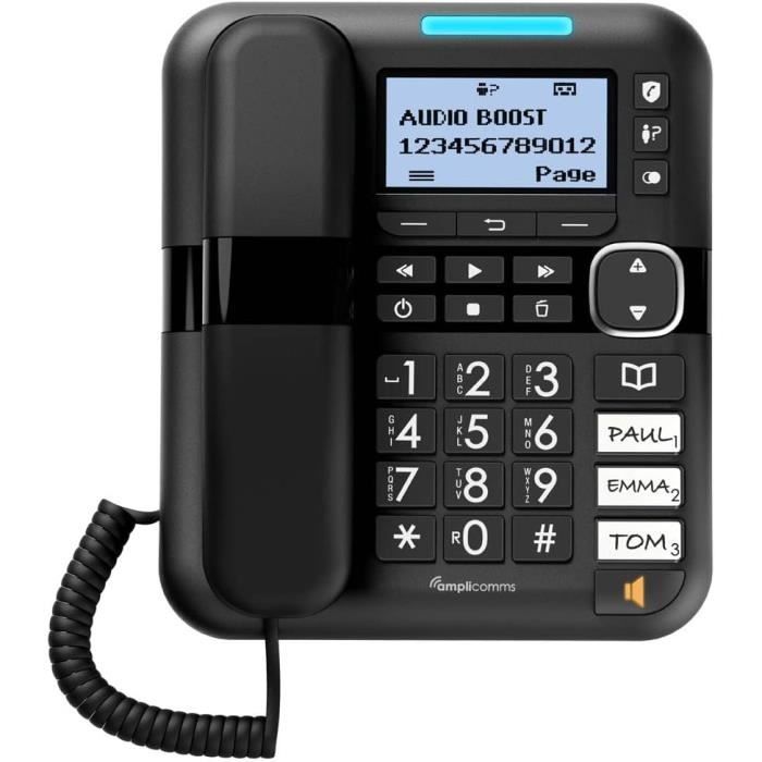 Bigtel 1580 Combo, Téléphone Filaire À Grosses Touches Avec Répondeur — free download