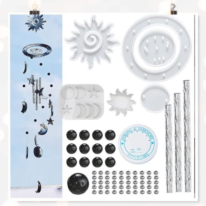 Ensemble miroir soleil, lune et étoiles - Miroiter - Gris - Maison