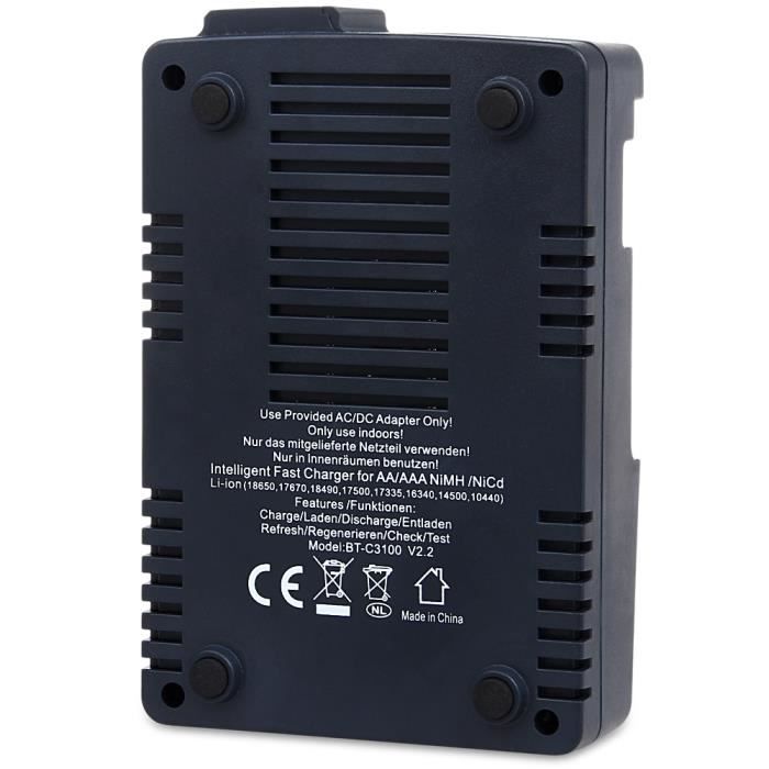 Chargeur de Piles Intelligent 4 Slot automatique avec charge Affichage LCD pour Li-ion 18650 10340 17670 16340 NiCd NiMH Batterie - Cdiscount Bricolage Chargeur de Piles Intelligent 4 Slot automatique avec charge Affichage LCD pour Li-ion 18650 10340 17670 16340 NiCd NiMH Batterie - Cdiscount Bricolage