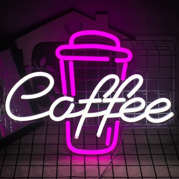 Lumière LED Néon Murale "Happy Hour" - Vert Et Rose - Dimensions ~42x22x2 Cm - Alimenté Par USB - Neuf