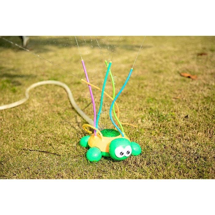 Auney Arroseur Tortue à Eau Et Bulles – Jouet Aquatique Extérieur – Tourne Et Pulvérise – Bulles De Savon Incluses – Dès 3 Ans – Idéal Jardin