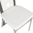  Lot de 4 chaises pour salle à manger BLANC&GRIS design moderne 42x42.5x101.5 cm -3