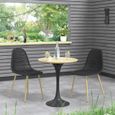 OK-Living Chaise de jardin Chaise de terrasse Chaise de balcon Joko noir Chaise avec siège-baquet-3