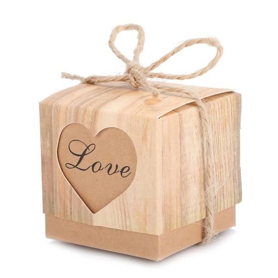 100 pcs amour coeur découpé au laser candy box cadeau de mariage boîtes uk