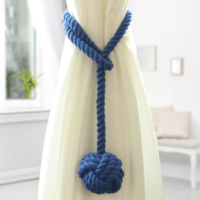 Accessrideau Coton Tissé Main Lot De 4 Embrasses Rideaux Style Bohème - Corde Coton Naturel Tissé Main - Déco Maison Attaches Rideaux Tissus Accessrideau Coton Tissé Main Lot De 4 Embrasses Rideaux Style Bohème - Corde Coton Naturel Tissé Main - Déco Maison Attaches Rideaux Tissus