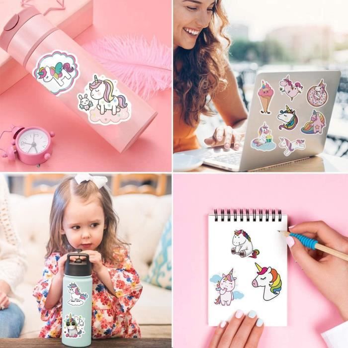 100 Autocollants Pusheen Chat Mignon - Vinyle Imperméable Pour Déco Ordinateur, Skateboard Et Plus