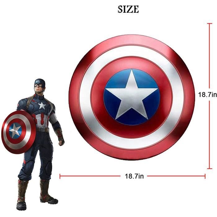 Bouclier en plastique metallisé Captain America™ 30 cm enfant :  Deguise-toi, achat de Accessoires