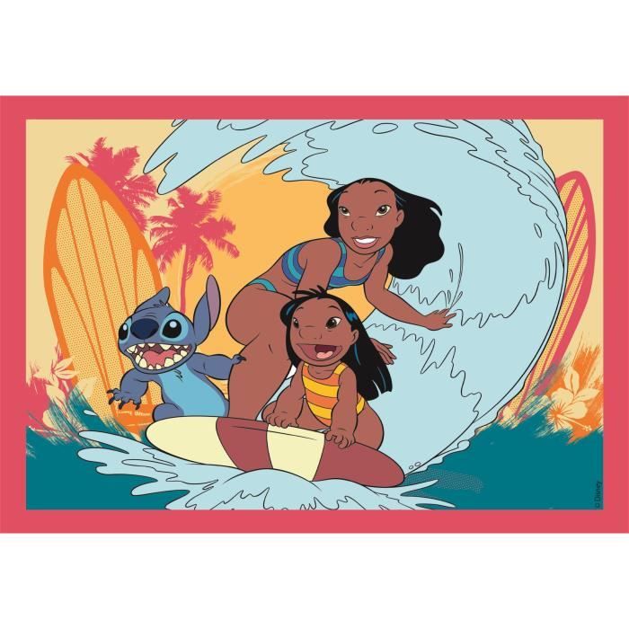 Puzzle 4 en 1 Stitch, Pour enfants à partir de 3 ans, Thème dessins ...