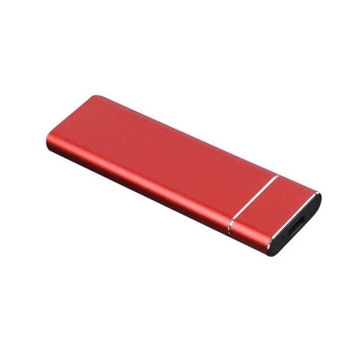 Disque Dur Externe SSD Portable 2TB 2To Rouge avec OTG + Étui Housse Sac de  Protection HDD pour PC Ordinateur Téléphone Mobile - Cdiscount Informatique