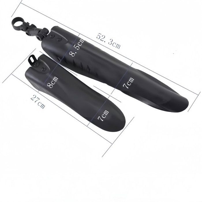 Garde-boue VTT Arrière/avant – Polypropylène, 49 Cm / 56 Cm, Pour Roues 24/26/27,5 Pouces, Protection Boue Et Eau, Installation Rapide