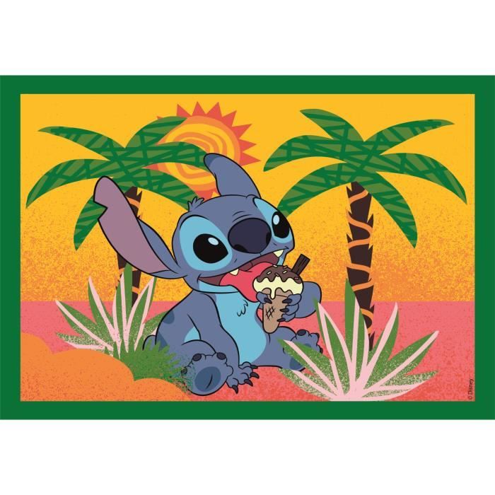 Puzzle 4 en 1 Stitch, Pour enfants à partir de 3 ans, Thème dessins ...