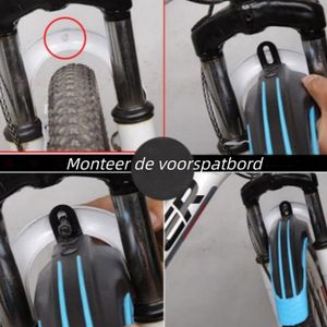 Garde-boue PVC Pour Vélo Enfant 12 à 20 Pouces – Set Complet Noir Avec Vis, Résistant Et Facile à Poser