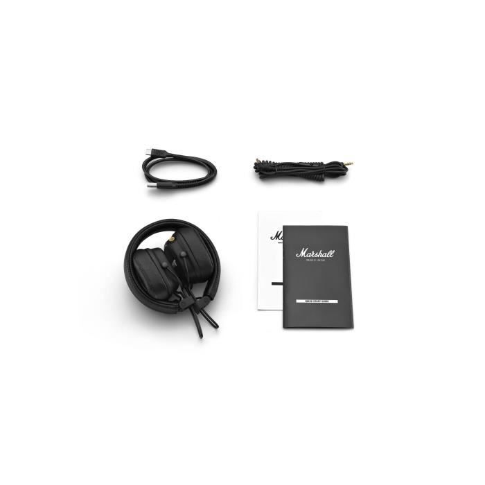 Marshall Casque Marshall Major IV Bluetooth - Sans Fil - Bass Puissant - Noir Ou Marron - Neuf Casque Audio Sans Fil