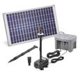 Kit pompe solaire avec batterie 12V et Led Fountain Pro 630L-25W-0