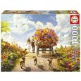 Puzzle 1000 pièces - EDUCA - Chariot De Fleurs - Paysage et nature - Mixte - Adulte-0
