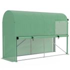 Outsunny Serre de Jardin Serre à tomates dim. 3L x 1l x 2H m Porte zippée déroulante 2 fenêtres latérales enroulables Acier PE