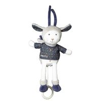 Peluche - MERLIN - Mini Musical Mouton en velours blanc - Pour bébé - Intérieur