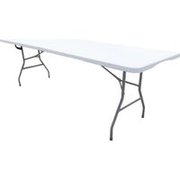 Table pliante rectangulaire - WERKA PRO - 239x74x74cm - Acier - Gris clair - 10 personnes