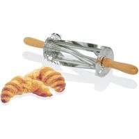 LOUIS TELLIER - Rouleau a Croissants en Inox - Poignees en bois - Qualite Superieure - Marque Francaise