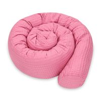 Oreiller pour dormeur latéral Oreiller de corps 150 cm Coton Gaufré -Oreiller de couchage oreiller pour le cou Rose Foncé
