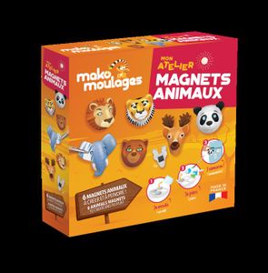LIVRE LOISIRS CRÉATIFS mako moulages Mon atelier magnet animaux - kit cre