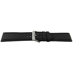 Sangle Breitling Cuir Noir Mat 21/18 MM B65B pour Fermoir Coutures Chia