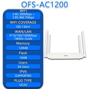 MODEM - ROUTEUR OFS-AC1200-OPTFOCUS-Routeur Wi-Fi 5 1200Mbps, Giga