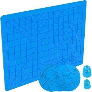 Mat à stylo 3D Printing Silicone Modèle de base motifs de dessin outils avec 4 protecteurs de doigts tapis de stylo d'impression 3D 